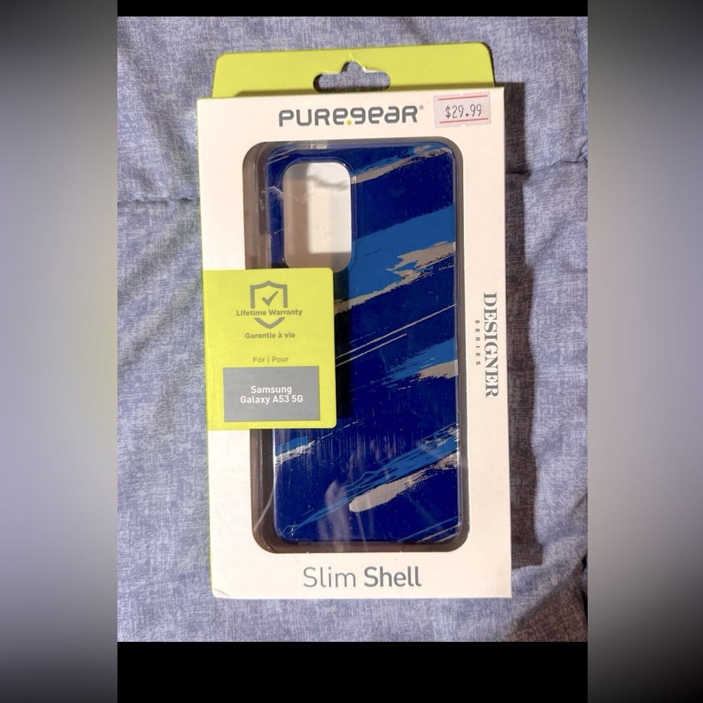 Samsung Galaxy A53 5G in Blue slim shell Phone Case PureGear Slim  Shell, NIB